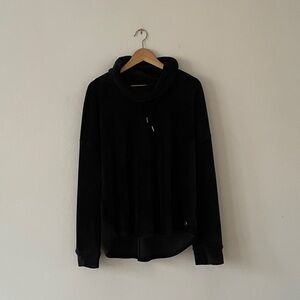 Calvin Klein Performance Velour Top Drawstring Cowlneck